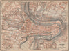 BERN BERNE. town city stadtplan. Switzerland Suisse Schweiz. BAEDEKER 1907 map