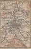 BERN BERNE ENVIRONS. Switzerland Suisse Schweiz carte karte. BAEDEKER 1907 map