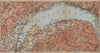 LAKE GENEVA/LAC LÉMAN. St Cergue Chatel St Jean d'Aulph Lausanne Evian 1907 map