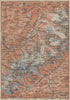CHAMONIX & MONT BLANC MASSIF. Argentière Courmayeur Les Houches carte 1907 map