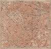 MILAN MILANO. town city plan piano urbanistico. Italy mappa. BAEDEKER 1907