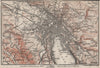 ZÜRICH ENVIRONS. Zurich. Switzerland Suisse Schweiz carte karte 1909 old map