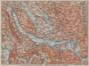 LAKE ZÜRICH. Zuricher See Lachen Utznach.Topo-map. Switzerland Schweiz 1909