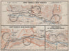ST GOTTHARD RAILWAY SPIRAL/LOOP TUNNELS Wassen Freggio Prato Biaschina 1909 map