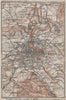 BERN BERNE ENVIRONS. Switzerland Suisse Schweiz carte karte. BAEDEKER 1909 map