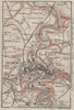 FRIBOURG / FREIBURG ENVIRONS. Switzerland Suisse Schweiz carte karte 1909 map