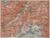 UPPER ENGADINE. St Moritz Celerina Pontresina Sils-Maria Bernina Range 1909 map