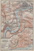 SCHAFFHAUSEN environs. Flurlingen Feuerthalen Neuhausen. Schweiz 1911 old map