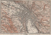 ZÜRICH ENVIRONS. Zurich. Switzerland Suisse Schweiz carte karte 1911 old map