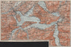 LAKE LUCERNE Vierwaldstättersee. Luzern Stans Weggis Brunnen Schwyz 1911 map