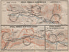 ST GOTTHARD RAILWAY SPIRAL/LOOP TUNNELS Wassen Freggio Prato Biaschina 1911 map
