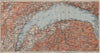 LAKE GENEVA/LAC LÉMAN. St Cergue Chatel St Jean d'Aulph Lausanne Evian 1911 map