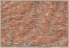 LUGNETZTAL SURSELVA. Valserrhein Furketlihorn Hinterrhein Splügen 1911 old map