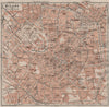 MILAN MILANO. town city plan piano urbanistico. Italy mappa. BAEDEKER 1911