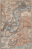 SCHAFFHAUSEN environs. Flurlingen Feuerthalen Neuhausen. Schweiz 1913 old map