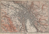 ZÜRICH ENVIRONS. Zurich. Switzerland Suisse Schweiz carte karte 1913 old map