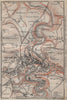 FRIBOURG / FREIBURG ENVIRONS. Switzerland Suisse Schweiz carte karte 1913 map