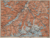 UPPER ENGADINE. St Moritz Celerina Pontresina Sils-Maria Bernina Range 1913 map