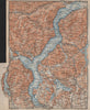LAGO MAGGIORE. Lake Maggiore. Varese Varesa Pallanza. Topo-map. Italy 1913