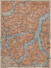 LAKES/LAGO DI COMO & LUGANO. Lecco Bellinzona. Topo-map. Italy mappa 1913