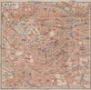 MILAN MILANO. town city plan piano urbanistico. Italy mappa. BAEDEKER 1913