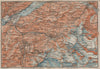 GRINDELWALD environs. Wengen Mürren Jungfrau Wetterhorn Interlaken 1922 map