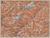MIDDLE ENGADINE VALLEY. Samedan-Zernez. Zuoz Livigno Albula Alps 1922 old map