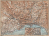 MONTREAUX AREA. Vevey Villneuve. Topo-map. Switzerland Suisse Schweiz 1938
