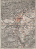 INNSBRUCK ENVIRONS Umgebung. Thaur Gotzens Igls. Austria Österreich 1923 map
