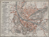 SALZBURG vintage town city plan stadtplan. Austria Österreich karte 1923 map