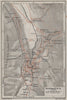 WILDBAD/BAD GASTEIN town plan stadtplan & environs. Austria Österreich 1923 map