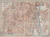 LOS ANGELES city plan. Downtown Westlake Chinatown Financial district 1909 map