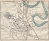 STIRLING town/city plan. Scotland. BARTHOLOMEW 1908 old antique map chart