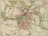 BUXTON town/city plan. Derbyshire. BARTHOLOMEW 1903 old antique map chart