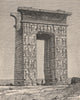 Ruins of Thebes. Propylon, or Northern Gate. Egypt 1885 old antique print