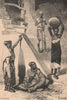 Arabs, Sudanese Negro and Female Shilluk slave 1885 old antique print picture