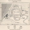 El-Araish (Larache) and Chemmish (Lixus) . Morocco 1885 old antique map chart