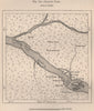Boyoma Falls (Stanley Falls) Lualaba river. Congo 1885 old antique map chart