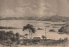 Stanley Pool. Pool Malenbo - View from Brazzaville. Congo 1885 old print