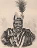 The King of Kongo. Congo. Angola 1885 old antique vintage print picture