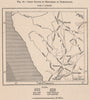 Chief routes of explorers in Damaraland. Namibia 1885 old antique map chart
