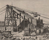 Apparatus for raising diamantiferous Earth.South Africa.Cape Colony 1885 print