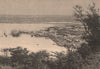 Port Natal (Durban) and Durban - View from the Bluff. South Africa 1885 print