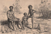 Group of Natives, North Queensland. Australia 1885 old antique print picture