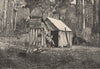 Encampment of Australian Squatters 1885 old antique vintage print picture