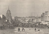 Melbourne - View taken in Bourke St. Australia 1885 old antique print picture