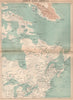 North East America. Canada Maritimes. Great Lakes. New England 1885 old map