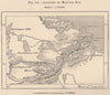Affluents of Lake Melville, Newfoundland. Canada 1885 old antique map chart