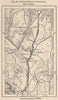 Hudson-Mohawk confluence. New York 1885 old antique vintage map plan chart