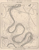 Windings of the Mississippi above Greenville 1885 old antique map plan chart